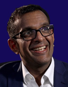 Anand picture blue background